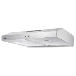 Вытяжка EVELUX,60 см,механический контроль,3 скорости работы,производительность 390 м3/ч,LED освещение,3-х слойный аллюминивый фильтр,нержавеющия сталь,595x480x100 мм Ulla 60 X