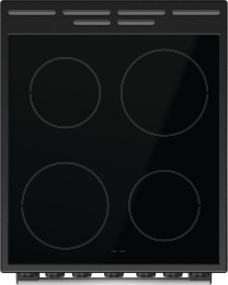 Электрическая плита Gorenje GEC5B20SG,  стеклокерамика,  инфракрасная,  без крышки,  серебристый