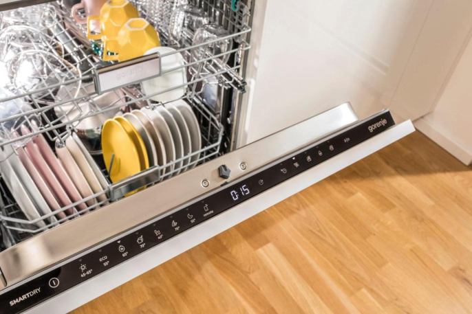 Посудомоечная машина Gorenje GS642E90X ( 2 корзины ),  полноразмерная, напольная, 59.9см, загрузка 13 комплектов, серебристая