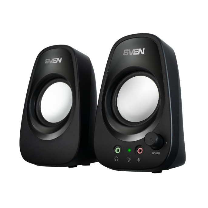 Колонки SVEN 190, 2.0, чёрный, USB, мощность 2x3 Вт RMS SV-022587