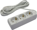 Удлинитель ExeGate ECE-3-3W 3 евророзетки с заземлением, 3м, белый EX285806RUS