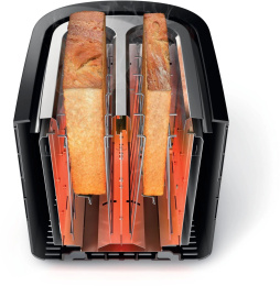 Тостер Philips HD2639/90,  черный/серебристый