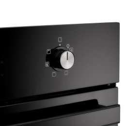 Электрический духовой шкаф Evelux Электрический духовой шкаф, 60 см, объем 65 л, механическое + сенсорное управление, LED дисплей, таймер, конвекция, 7 режимов, гриль, защита при перегреве, защита от детей, 2 стекла в дверце, цвет черный