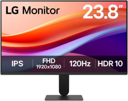 Монитор LG 23.8" 24U411A-B черный IPS LED 16:9 HDMI матовая 1500:1 250cd 178гр/178гр 1920x1080 120Hz VGA FHD 3.2кг