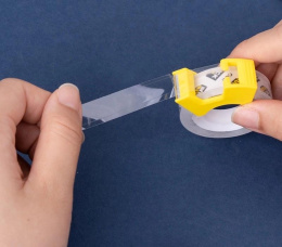 Клейкая лента канцелярская Deli EA697 прозрачная шир.12мм дл.27м 38мкр блистер упак.:2шт в комп.:диспенсер для клейкой ленты