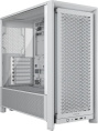 Корпус без блока питания/ Case Corsair Frame 4000D, Midi-Tower, TG, no fan, 2xUSB-A 3.2, 1xUSB 3.2 Type-C, E-ATX, ATX, mATX, mITX White (CC-9011291-WW)