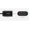 Внешняя звуковая карта UGREEN US205 30724 USB 2.0 External Sound Adapter. Длина: 15см. Цвет: черный 30724_
