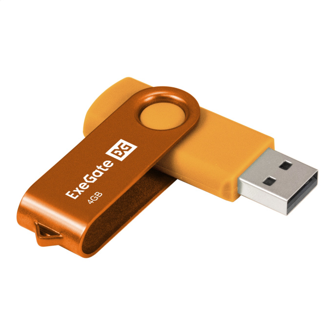 USB-флеш накопитель ExeGate Jet 4GB жёлтый USB2.0, 480Mbps, пластик/металл EX302032RUS