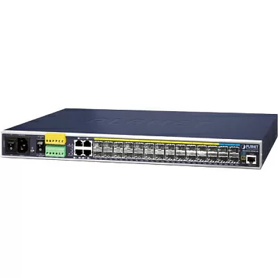 Коммутатор PLANET IGS-6325-20S4C4X IP30 19" Rack Mountable Industrial L3 Managed Core Ethernet Switch, 14*100/1G SFP with 4 shared 10/100/1000T + 10*1G/2.5G SFP + 4*10G SFP+ (-40 to 75 C, AC + 2 DC, DIDO), ERPS Ring, 1588, Modbus TCP, Cybersec