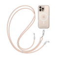 Зарядный кабель - ремень через плечо Satechi OntheGo Crossbody Lanyard Cable 60W. Длина: 1.5м. Цвет: пыльно-розовый (ST-LOTGLR)