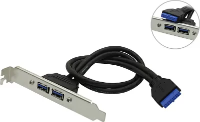 ORIENT C087, Планка портов в корпус 2xUSB 3.0, длина кабеля 30см, oem