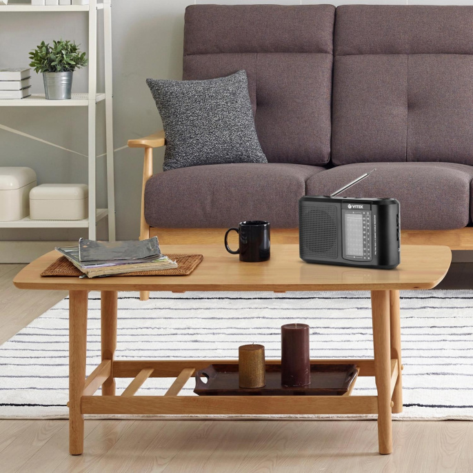 Радиоприемник настольный Vitek VT-3590 черный