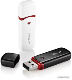 Накопитель USB Apacer AH333 32GB AP32GAH333B-1 Black интерфейс: USB 2.0 Type-A, с колпачком, материал корпуса: пластик