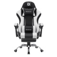 Кресло геймерское Defender Tios Чер/бел,класс3,PU,подножка 64055