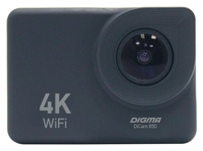 Экшн-камера Digma DiCam 850 4K,  WiFi,  черный [dc850]