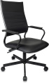 Кресло руководителя Бюрократ CH BALANCE PU, экокожа, до 150кг, топ-ган, фиксированные подлокотники,  черный