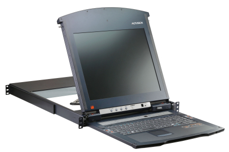KVM консоль ATEN 17" 1-Local/Remote Share Access 16-Port Multi-Interface Cat 5 Dual Rail LCD KVM over IP switch KL1516AIM-AXA-RG