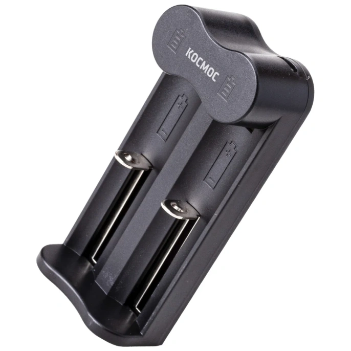 Зарядное устройство КОСМОС 1-2 16340, 17335, 18490, 18650, 20700 питание от USB шнура KOC701USB