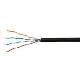 Кабель SKYNET CSP-UTP-4-CU-OUT/100 UTP, кат.5E, 100м, 4 пары, медь, одножильный, черный