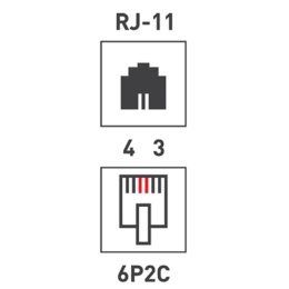 PROconnect 03-0001-4 Розетка телефонная внешняя, 1 порт UTP, RJ-11 6P2C , CAT 3 50 шт