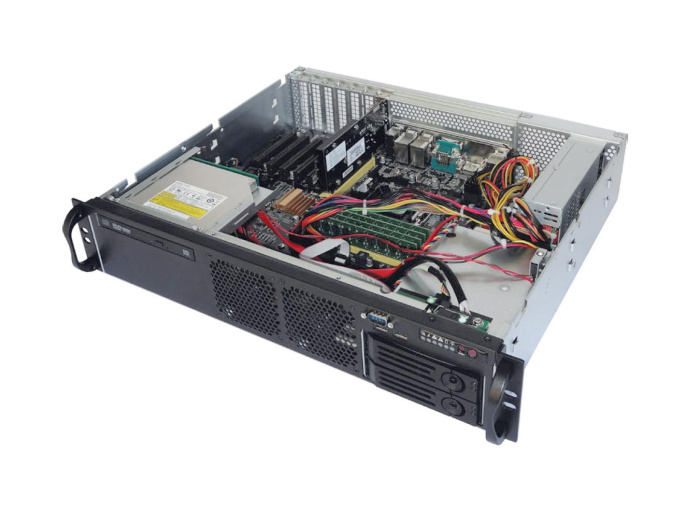 Серверный корпус 2U chassis; ATX, Micro-ATX, Mini-ITX MBs; 2 x 3.5''hs + 2 x 3.5'' internal + 1 x 2.5'' internal; flex ATX 500W; no rails CS-R27S-05P