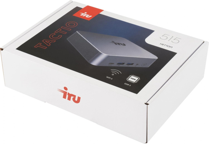 Неттоп IRU Tactio 515 i5 12450H 2 16Gb SSD512Gb Iris Xe без ОС 2xGbitEth WiFi BT 100W серый RUS 2195519