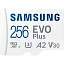 Флеш карта microSD 256GB SAMSUNG EVO PLUS microSDXC Class 10, UHS-I, (SD адаптер) 130MB/s