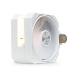 Кулер для процессора HSPD A116 WHITE ARGB cover 250W, 4-pin PWM, 155mm, Al/Cu, 6x6mm, ARGB cover, 1x120mm, 68CFM, 25dBA, 1650RPM, S: 1851/1700/1200/20XX/115X/13XX, AM5/AM4/AM3/AM2/AM3+/AM2+/FM2/FM1, white A116-WHA
