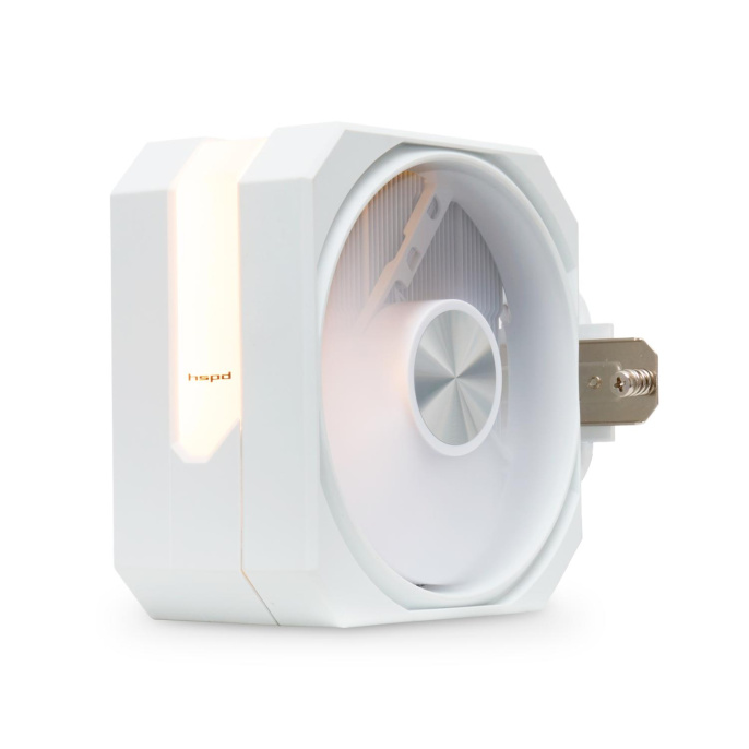 Кулер для процессора HSPD A116 WHITE ARGB cover 250W, 4-pin PWM, 155mm, Al/Cu, 6x6mm, ARGB cover, 1x120mm, 68CFM, 25dBA, 1650RPM, S: 1851/1700/1200/20XX/115X/13XX, AM5/AM4/AM3/AM2/AM3+/AM2+/FM2/FM1, white A116-WHA
