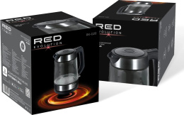 Чайник электрический Red Solution evolution RK-G20 1.7л. 2200Вт черный корпус: нерж.сталь/стекло RK-G20