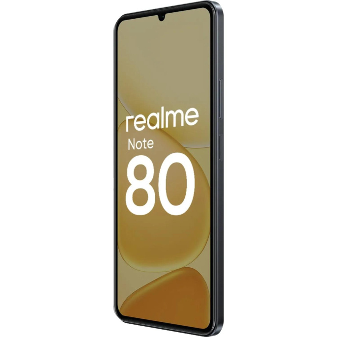 Смартфон realme Note 80 RMX5388 4+64 Черный 6.74" 1600x720/90Hz/UNISOC T7250/Android 15/8MP/5MP/6300mAh/IP54