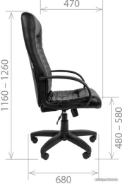 Компьютерное кресло CHAIRMAN 480 LT экопремиум черный 00-07000191