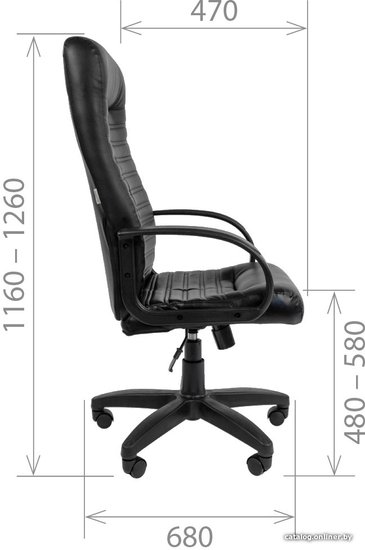 Компьютерное кресло CHAIRMAN 480 LT экопремиум черный 00-07000191
