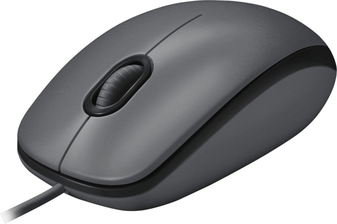 Мышь проводная Logitech M90, оптическая, USB, 1000dpi, черный [910-001795]