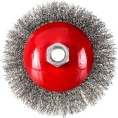 Щетка конусная 125 мм, М14, витая проволока для УШМ INTERTOOL BT-5125