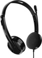 RAPOO Гарнитура проводная H101-BL, цвет - черный 12458