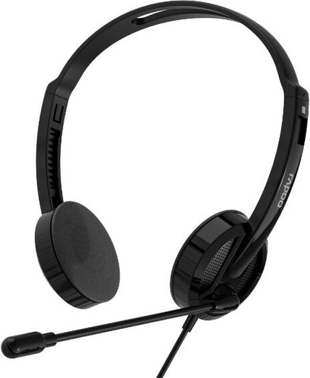RAPOO Гарнитура проводная H102, цвет - черный 12463