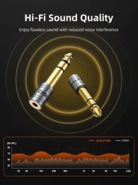 Аудиоадаптер CABLETIME CPA3G (CT-6M3F-AG) 6,3 мм на 3,5 мм