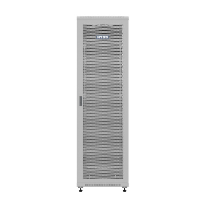 NTSS Шкаф напольный универсальный серверный NTSS R 18U 600х800мм, 4 профиля 19, двери перфорированная и сплошная металл, боковые стенки съемные, регулируемые опоры, разобранный, серый RAL 7035 NTSS-R1