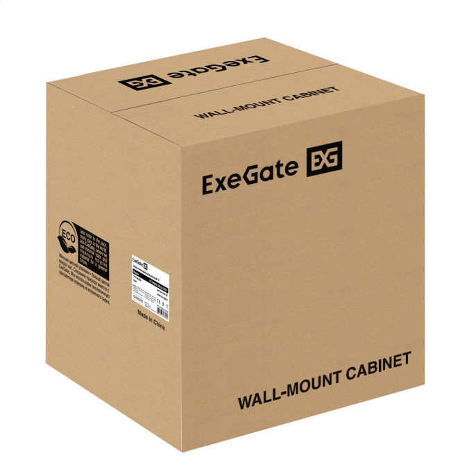 Шкаф телекоммуникационный 10" настенный 9U ExeGate EC-WM-9U.280.G.GREY (10”, 9U, 350x280x420mm (ШхГхВ), передняя дверь закаленное стекло, пыле- и влагозащита IP23, светло-серый RAL 7035) EX298625RUS
