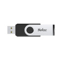 Флешка USB NETAC U505 4ГБ, USB2.0, черный и серебристый [nt03u505n-004g-20bk]