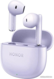 Наушники Honor Earbuds X6 Purple PET-T10 парное соединение, индикатор состояния, поиск наушников, прием/сброс вызова, управление воспроизведением, 20 - 20000 Гц, Bluetooth 5.3