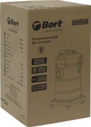 Строительный пылесос Bort BSS-1525, черный [93412604]
