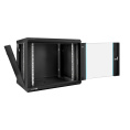 Шкаф телекоммуникационный 19" настенный 9U ExeGate EC-WM-9U.450.G.BLACK (19”, 9U, 600x450x500mm (ШхГхВ), передняя дверь закаленное стекло, съемные боковые панели, пыле- и влагозащита IP23, черный RAL 9004) EX298607RUS