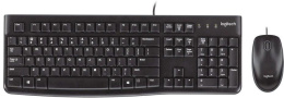 Комплект клавиатура+мышь Logitech MK120, USB, проводной, с гравировкой, черный [920-002589]