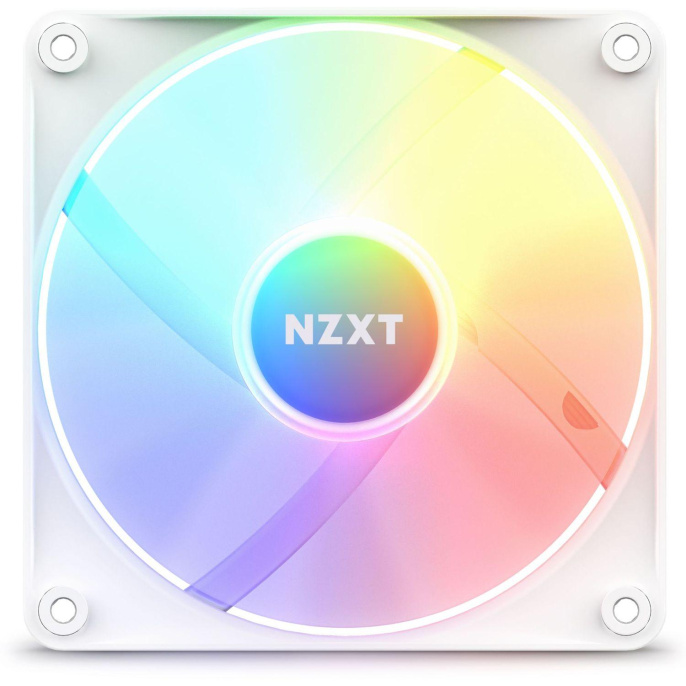 Кулер для корпуса ПК/ Case Cooler NZXT F120 RGB Core 120x120x25mm, 4-pin PWM, RGB, 78.86CFM, 33.88dBA, 1800RPM, White RF-C12SF-W1