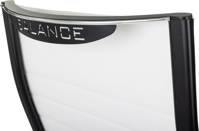 Кресло руководителя Бюрократ CH BALANCE PU, экокожа, до 150кг, топ-ган, фиксированные подлокотники,  белый