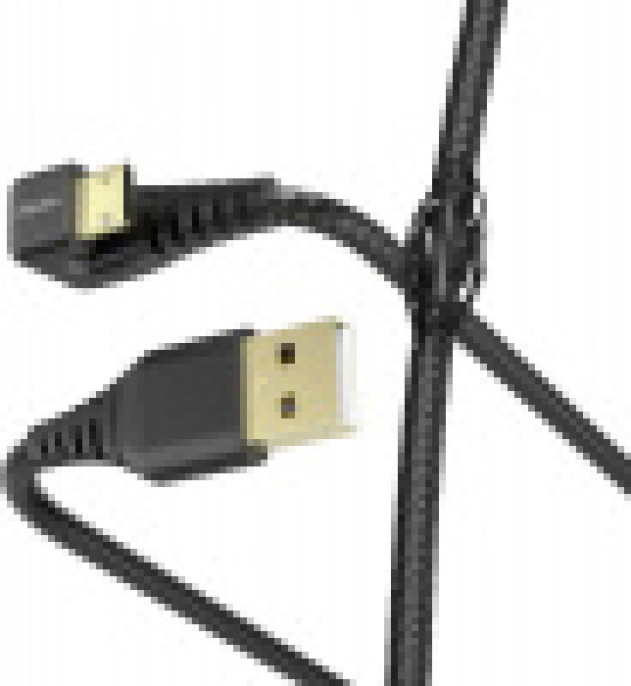 Кабель HAMA micro USB m - USB m , 1.5м, 2.4A, черный [00187220]
