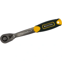 Изогнутая трещотка для торцовых головок 1/4, Сr-V, 72 зубца Kraftool PRO 27795-1/4_z02