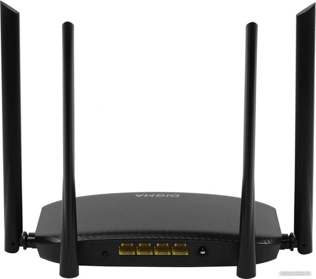 Роутер беспроводной Digma DWR-AC1201 AC1200 10/100BASE-TX черный